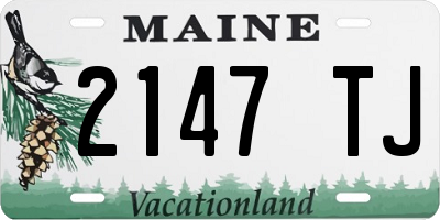ME license plate 2147TJ