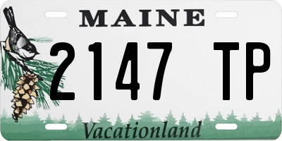 ME license plate 2147TP