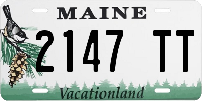 ME license plate 2147TT
