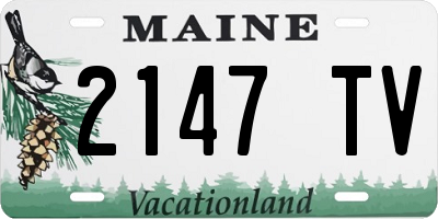 ME license plate 2147TV