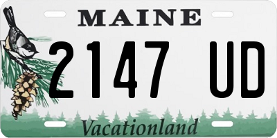 ME license plate 2147UD