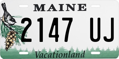 ME license plate 2147UJ