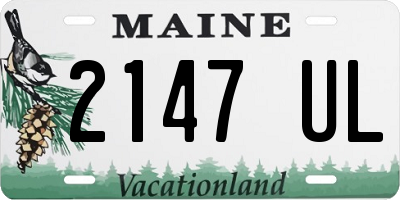 ME license plate 2147UL