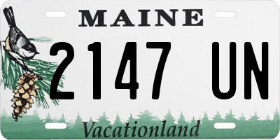 ME license plate 2147UN