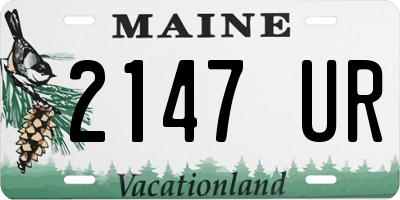 ME license plate 2147UR