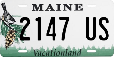 ME license plate 2147US