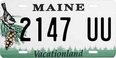 ME license plate 2147UU