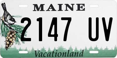 ME license plate 2147UV