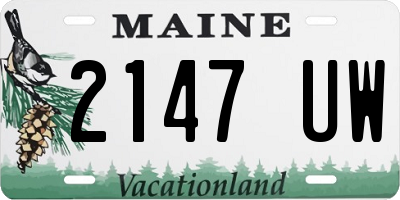 ME license plate 2147UW