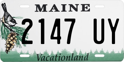 ME license plate 2147UY