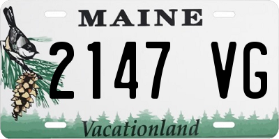 ME license plate 2147VG