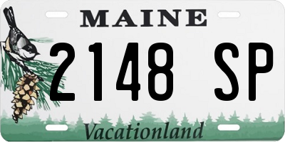 ME license plate 2148SP