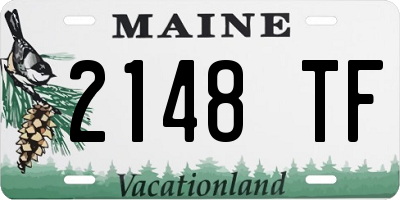ME license plate 2148TF