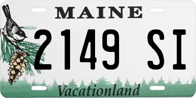 ME license plate 2149SI