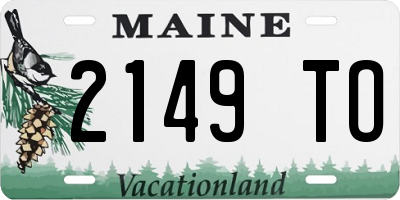 ME license plate 2149TO