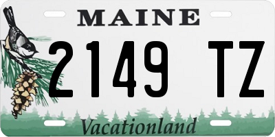 ME license plate 2149TZ