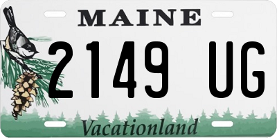 ME license plate 2149UG