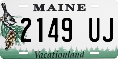 ME license plate 2149UJ