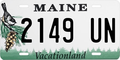 ME license plate 2149UN