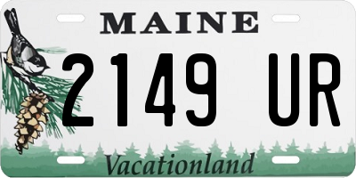 ME license plate 2149UR