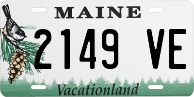 ME license plate 2149VE