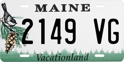 ME license plate 2149VG