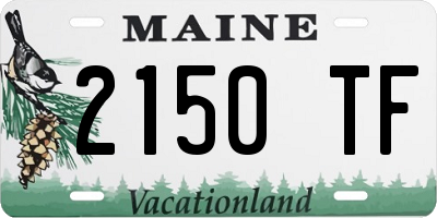 ME license plate 2150TF