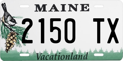 ME license plate 2150TX