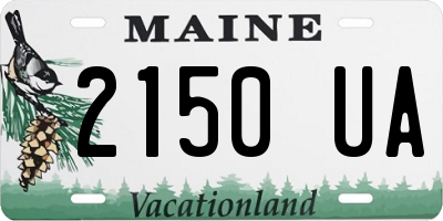 ME license plate 2150UA