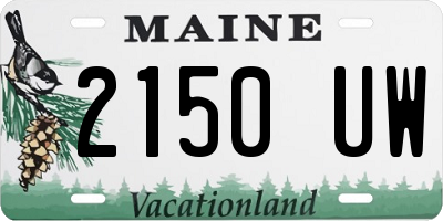 ME license plate 2150UW