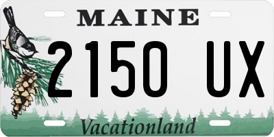 ME license plate 2150UX