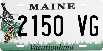 ME license plate 2150VG