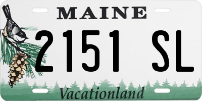 ME license plate 2151SL