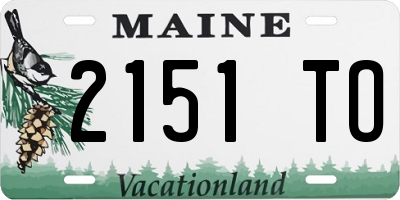 ME license plate 2151TO