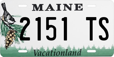 ME license plate 2151TS