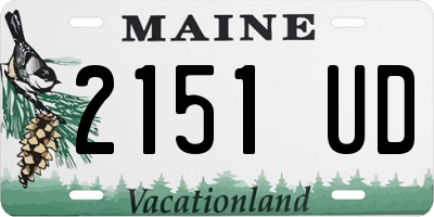 ME license plate 2151UD