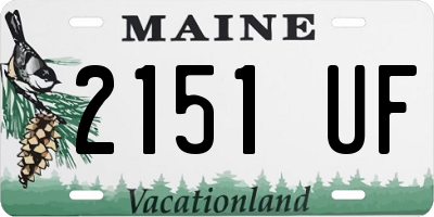 ME license plate 2151UF