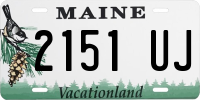 ME license plate 2151UJ