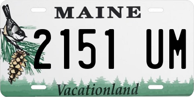 ME license plate 2151UM