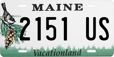 ME license plate 2151US