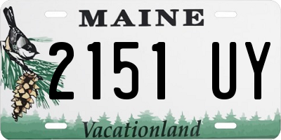 ME license plate 2151UY