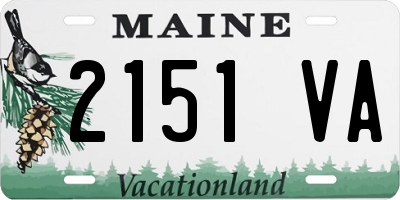 ME license plate 2151VA