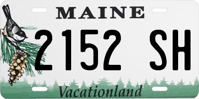 ME license plate 2152SH