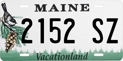 ME license plate 2152SZ