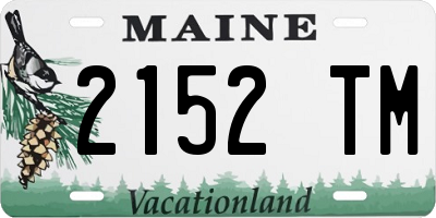 ME license plate 2152TM