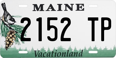 ME license plate 2152TP