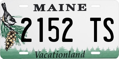 ME license plate 2152TS