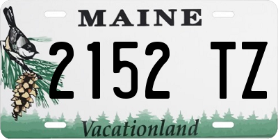 ME license plate 2152TZ