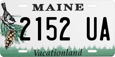 ME license plate 2152UA