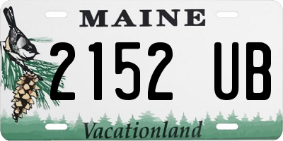 ME license plate 2152UB